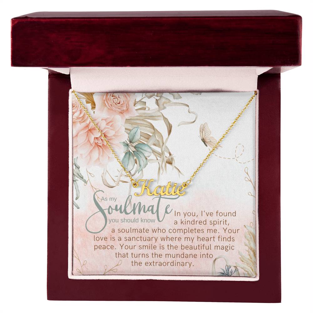 Kindred Spirit Horizontal Name Necklace
