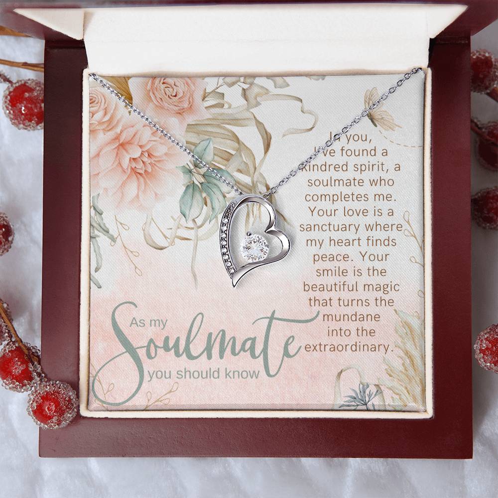 Kindred Spirit Forever Love Stainless Steel Heart Necklace