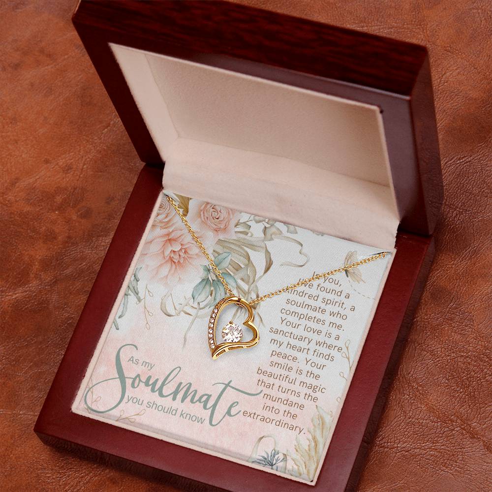 Kindred Spirit Forever Love Stainless Steel Heart Necklace