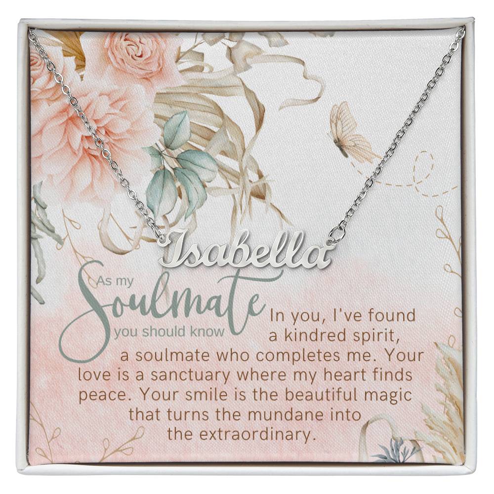Kindred Spirit Horizontal Name Necklace