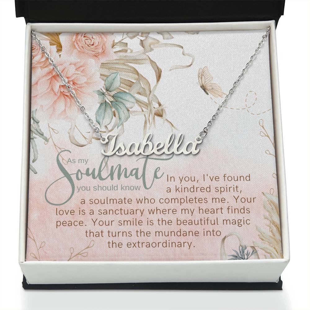 Kindred Spirit Horizontal Name Necklace