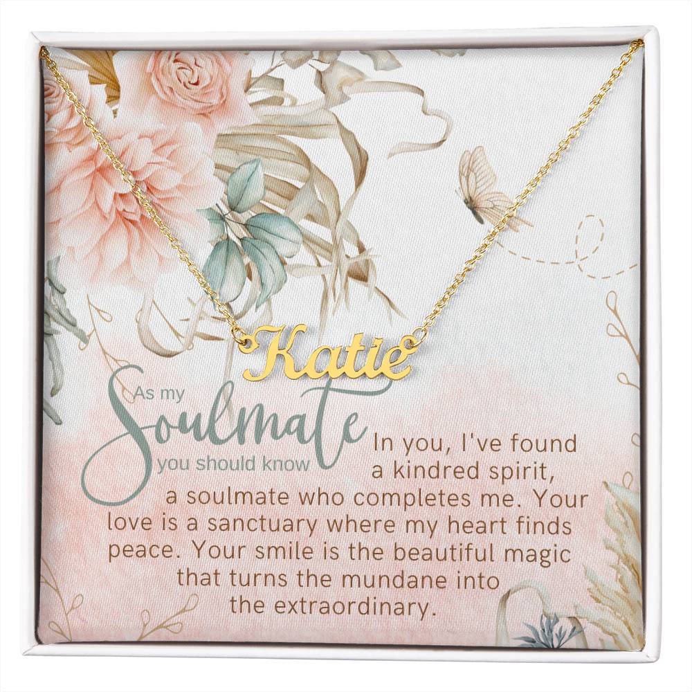 Kindred Spirit Horizontal Name Necklace
