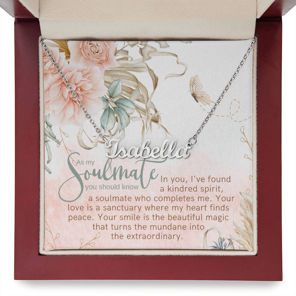 Kindred Spirit Horizontal Name Necklace