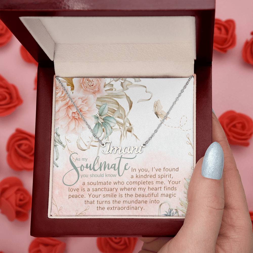 Kindred Spirit Horizontal Name Necklace
