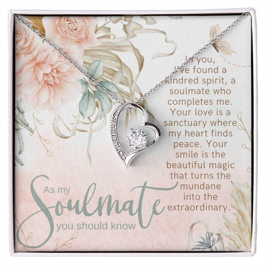 Kindred Spirit Forever Love Stainless Steel Heart Necklace