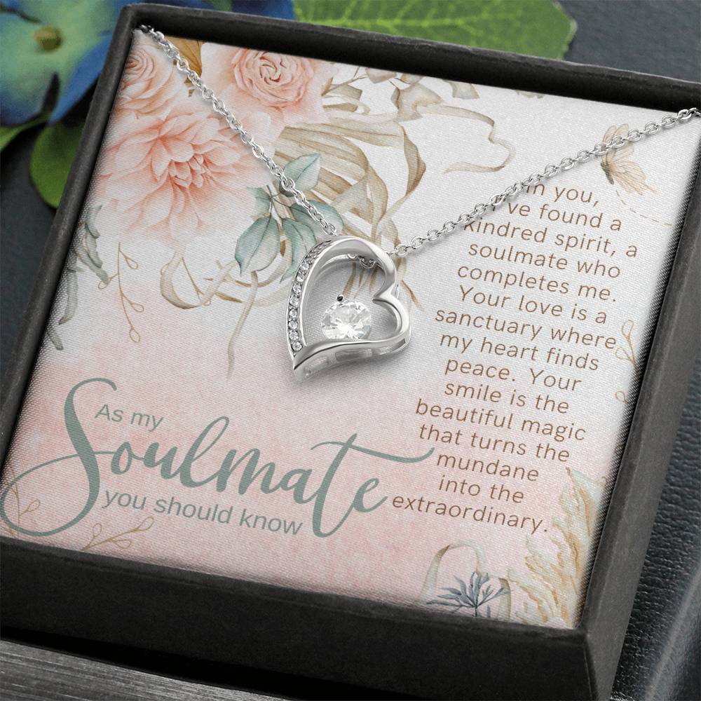 Kindred Spirit Forever Love Stainless Steel Heart Necklace