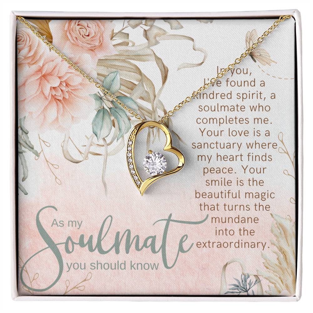 Kindred Spirit Forever Love Stainless Steel Heart Necklace