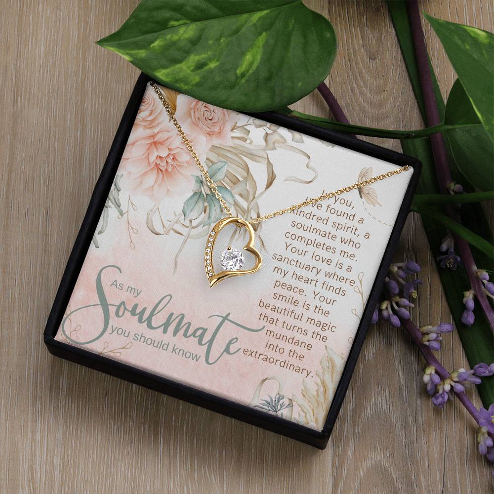Kindred Spirit Forever Love Stainless Steel Heart Necklace