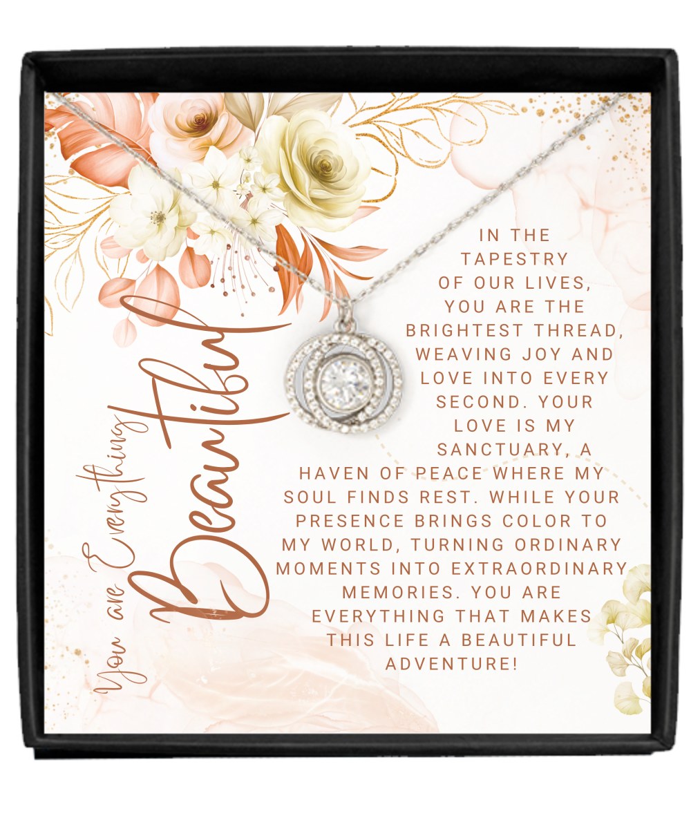 You Are Everything Beautiful Double Crystal Necklace