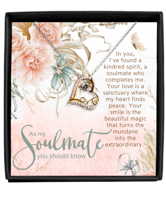 Kindred Spirit Dancing Crystal Heart Necklace