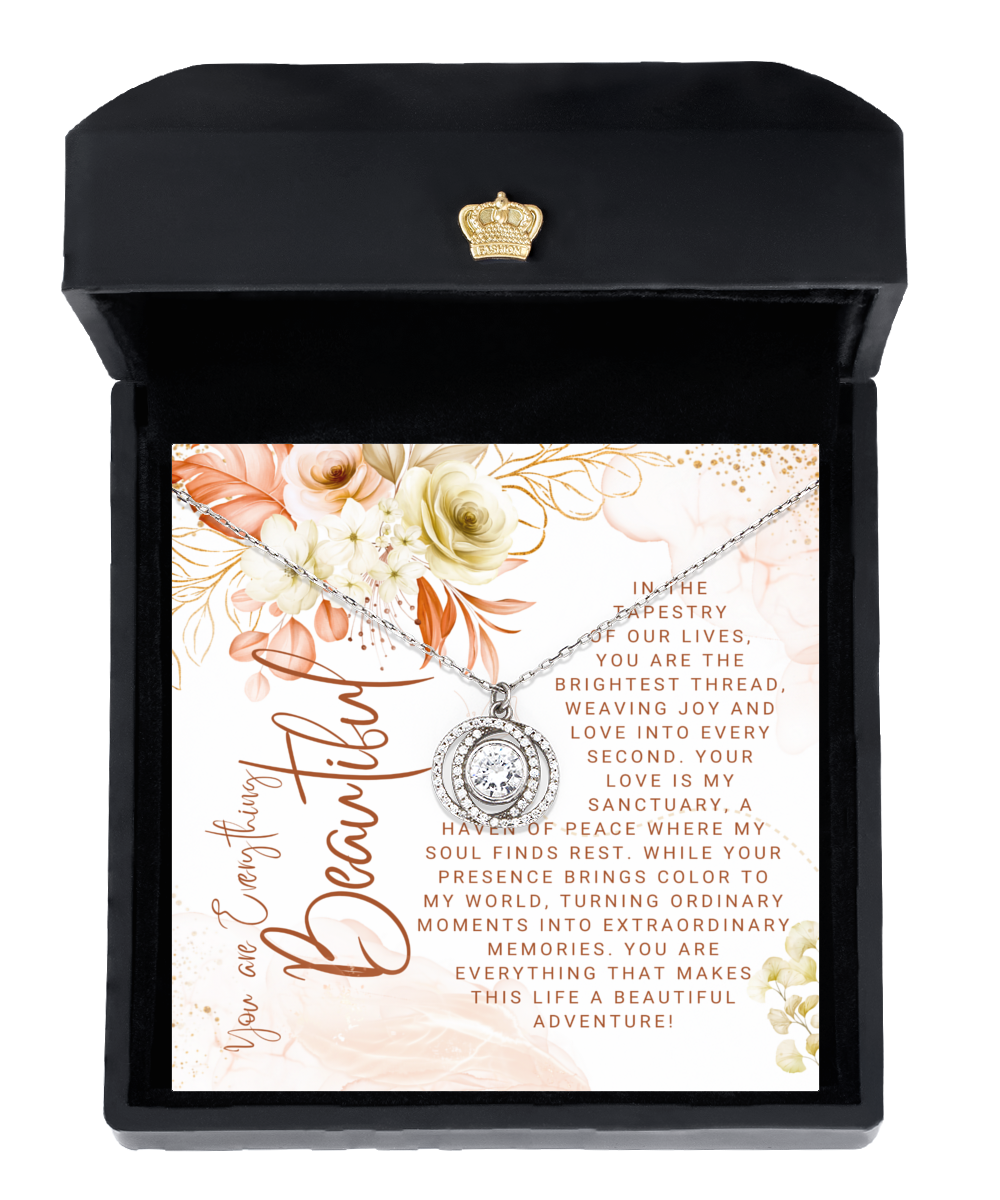 You Are Everything Beautiful Double Crystal Necklace