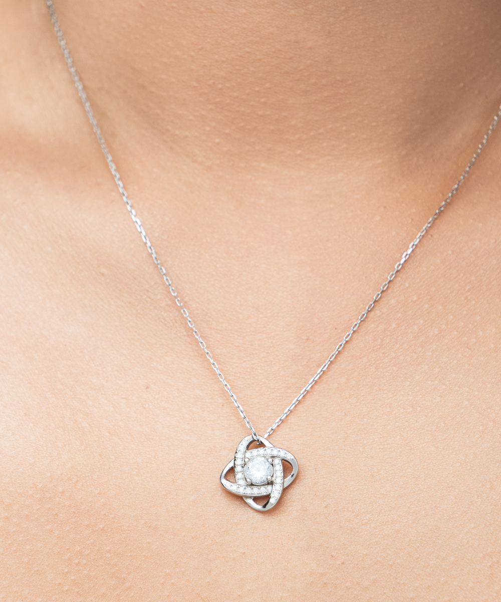 You Are Everything Beautiful Love Knot Silver Gold Necklace