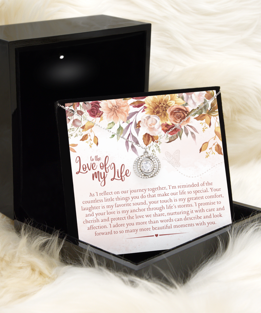 to the Love of My Life Double Crystal Circle Necklace