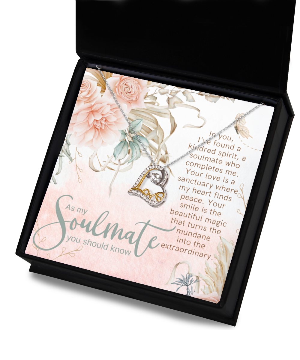 Kindred Spirit Dancing Crystal Heart Necklace