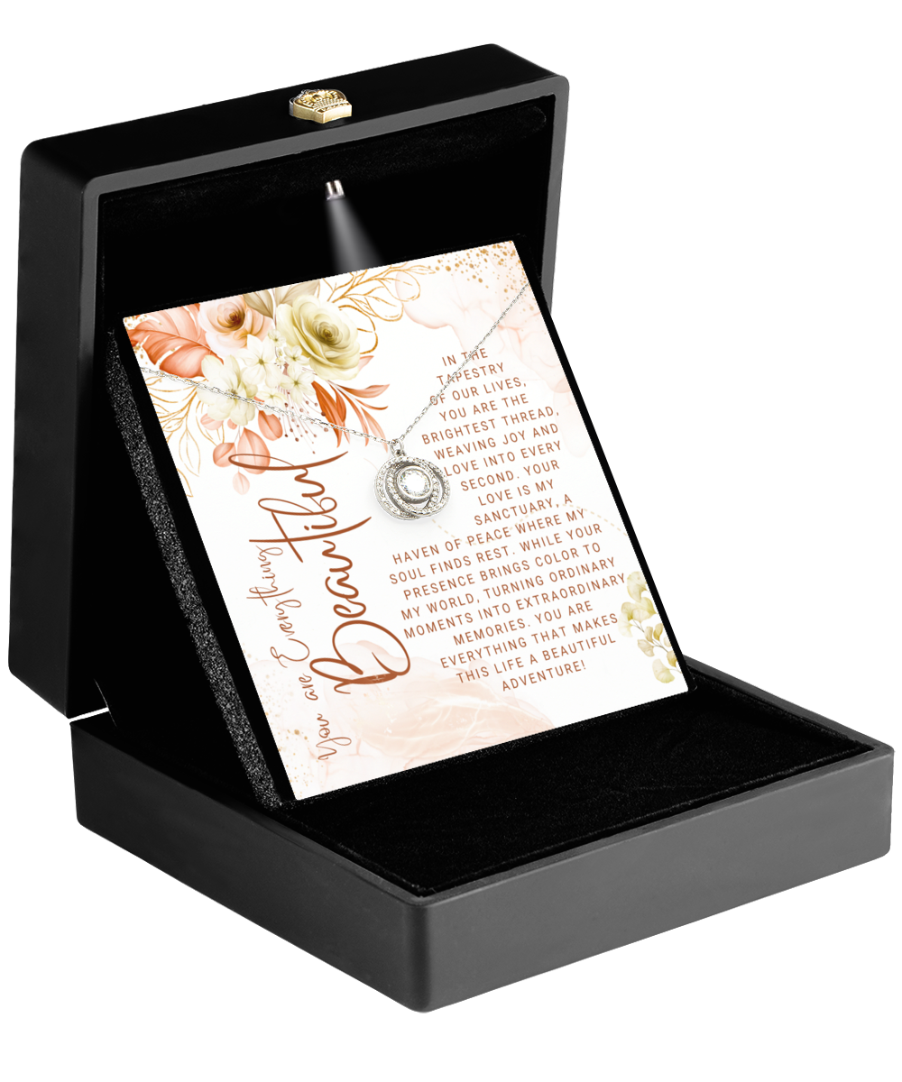 You Are Everything Beautiful Double Crystal Necklace
