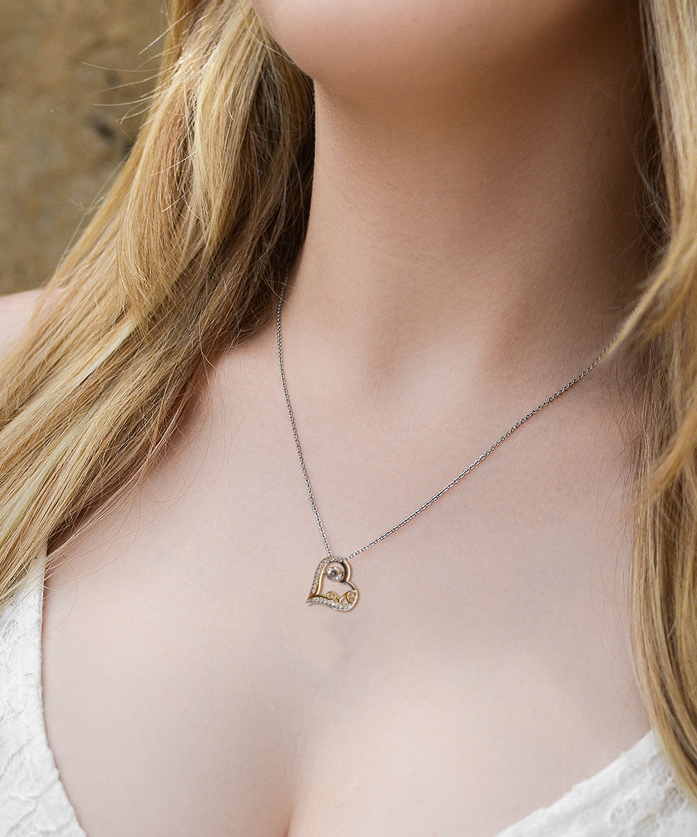 to the Love of My Life Dancing Heart Necklace