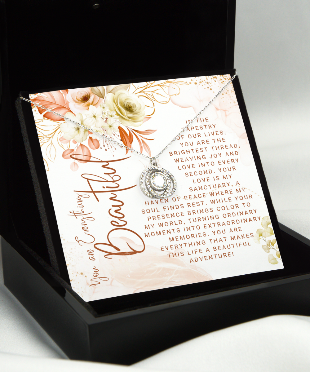You Are Everything Beautiful Double Crystal Necklace