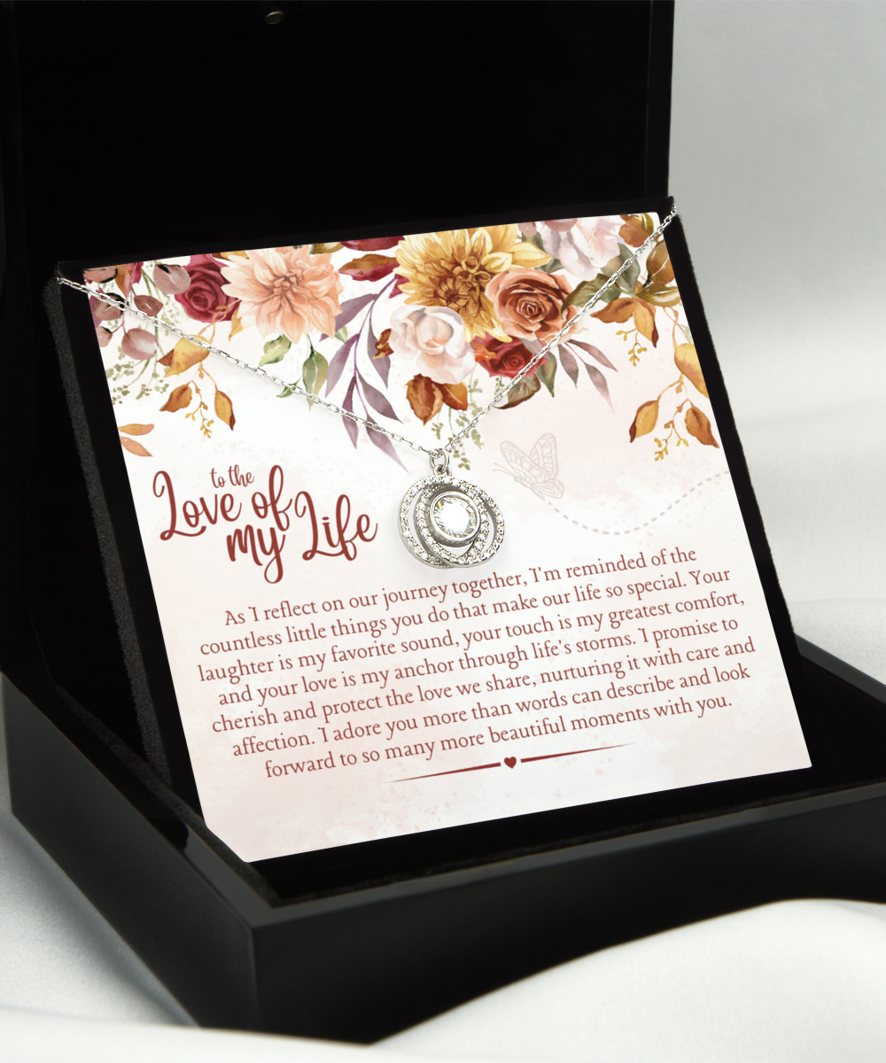 to the Love of My Life Double Crystal Circle Necklace